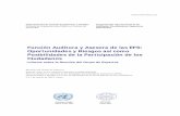 Función Auditora y Asesora de las EFS: Oportunidades y Riesgos, así como Posibilidades de la Participación de los Ciudadanos – INTOSAI, 2013.