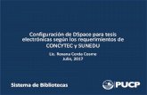 Configuración de DSpace para tesis electrónicas según los requerimientos de CONCYTEC y SUNEDU