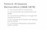 Tema 6  el sexenio democrático (1868-1874)