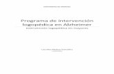 Programa de intervención logopédica en Alzheimer · PDF fileUNIVERSIDAD DE GRANADA Programa de intervención logopédica en Alzheimer Intervención logopédica en mayores Lourdes