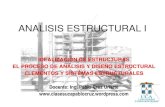 ANALISIS ESTRUCTURAL I - · PDF fileanalisis estructural i idealizacion de estructuras el proceso de anÁlisis y diseÑo estructural . elementos y sistemas estructurales . docente: