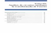 Tema III: Análisis de circuitos mediante la transformada ...enrique.sanchez.webs.uvigo.es/PDFs/127_TemaIII-Fourier.pdf · Comparación con la transformada de Laplace ... La excitación