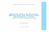 Manual para la Gestión Municipal del Desarrollo Económico ... · PDF file1 Oficina Sub Regional para los Países Andinos Manual para la Gestión Municipal del Desarrollo Económico