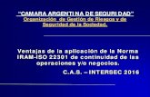 “CAMARA ARGENTINA DE SEGURIDAD” - Visitors · PDF file1º NFPA 1600. Ed. 2000 – 2004 ... ARGENTINA (Castellano). ... En la década de 2010 la nueva orientación debe ser hacia.
