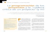 La programación de los proyectos y la “cadena crítica de ...pdfs.wke.es/5/2/6/0/pd0000015260.pdf · La Cadena Critica es la limitación a la que debe su-bordinarse todo el sistema.