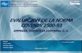 EVALUACION DE LA NORMA COVENIN 2500-93unexpo-produccion-oct-dic-2010.wikispaces.com/file... · Evaluación de la Norma COVENIN 2500-93 y “Mimadito”. En el mismo año se lanza