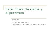Estructura de datos y algoritmos -  · PDF fileEstructura de Datos ... característicos: las pilas y las colas. 4.2 Ejemplos de TDA dinámicos lineales