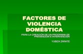 FACTORES DE VIOLENCIA DOMÉSTICA · PDF file2.- Trabajar el silencio, los MIEDOS a la denuncia, a ... EL PROGRAMA SE ORIENTA A Fomentar la RESILIENCIA: incentivar los factores que