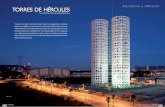TORRES DE HÉRCULES -  · PDF filel proyecto de las Torres de Hércules es ya el edificio ... que aporta una imagen original envolviendo por completo ... montacargas), escaleras,