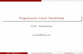 Programación Lineal: Sensibilidad - Campus Monterrey ... · PDF fileCCIR / Matem aticas Programaci on Lineal: Sensibilidad euresti@itesm.mx 5 / 19. Rango de Variabilidad Rango de