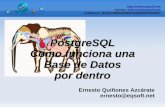 PostgreSQL Como funciona una Base de Datos por dentrowiki.postgresql.org/images/4/43/Postgresql_como_funciona_una_dbms... · Base de Datos por dentro Ernesto Quiñones Azcárate ernesto@eqsoft.net.