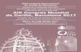 XIX Congrés Mundial de Carilló, Barcelona 2017 · PDF filede la construcció d’altres instruments, ... Amb el carilló mòbil “Bronzen Piano” Dimecres 5 de juliol, ... Hijo