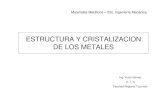 Estructura y cristalizacion de metales. Alumnofrt.utn.edu.ar/tecnoweb/imagenes/file/mecanica/Estructura y... · ESTRUCTURA Y CRISTALIZACION DE LOS METALES Materiales Metálicos –