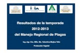 Resultados de la temporada 2012 2013 del Manejo Regional ...destacados.inia.org.uy/images/pres/oa1qzyvqgr9oa0knuxec.pdf · semioquímicos, antimetabolitos, etc. ... por detección