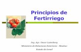 Principios de Fertirriego - ana.gob.pe perú.pdf · Programa de fertilización en Melón en Riego por Goteo ... Para calcular la cantidad de cada elemento en un volumen de fertilizante