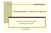 Psicopatología y violencia de género - · PDF fileDificultades para establ ecer relaciones en la escuela. ... hemograma y hemostasia: parámetros dentro de la normalidad. ... Neuroticismo