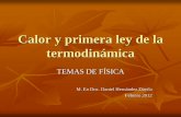 Calor y primera ley de la termodinámica - fismatcecytem · PDF fileAluminio Berilio Cadmio Cobre Germanio Oro Hierro Plomo Silicio Plata 900 1830 230 387 322 129 448 128 ... Diagrama