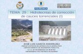 TEMA 29 : Hidrotecnias de corrección de cauces ...ocw.upm.es/ingenieria-agroforestal/hidrologia-de-superficies-y... · Hidráulica Fluvial Sistema protector de una cuenca. Obras