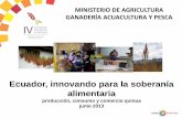 MINISTERIO DE AGRICULTURA GANADERÍA · PDF filemashua, jícama, cebolla o amaranto. Caracterización de la producción de quinua en el país. ... la soberanía alimentaria de nuestros