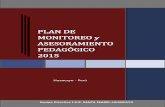 PLAN DE MONITOREO y ASESORAMIENTO · PDF filePLAN DE MONITOREO y ASESORAMIENTO PEDAGÓGICO 2015 ... comunidad educativa información relevante para la toma de decisiones y la mejora
