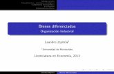 Bienesdiferenciados - · PDF fileBertrand con bienes complementarios, y a la inversa. Leandro Zipitría Bienes diferenciados. Modelo sencillo Complementos y sustitutos estratégicos