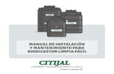 MANUAL DE INSTALACIÓN Y MANTENIMIENTO PARA …termoplus.mx/catalogo/assets/upload_docs/fichas_tecnicas/biodigest... · residual doméstica, con un diseño que permite una instalación