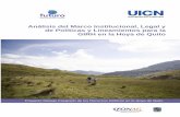 Análisis del Marco Institucional, Legal y de Políticas y ... · PDF fileGIRH en la Hoya de Quito ... Tumbes y Catamayo-Chira. SEDRI: Secretaría de Desarrollo Rural Integral SSS: