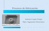 Procesos de fabricación - GTE Homepagealuque/doc/MEMS3_PROC.pdf · Introducción Procesos de fabricación ŒAdición de material (deposición) ŒSustracción de material (grabado)