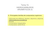 Tema 15Tema 15. HIDROCARBUROS AROMÁTICOS (I) · PDF file10.Alótropos aromáticos del carbono 11.Nomenclatura de los derivados del benceno. 12.Propiedades físicas del benceno y sus