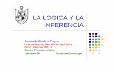 LA LÓGICA Y LA INFERENCIA - cpu.usmp.edu.pe · PDF fileLa lógica es la ciencia formal que estudia los principios y procedimientos que ... 4. ¿De qué depende la verdad de sus ...