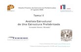 Tema II Análisis Estructural de Una Estructura · PDF fileTema II Análisis Estructural de Una Estructura Prefabricada. Diseño Práctico de Estructuras Prefabricadas 21 agosto 2009