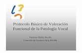 Protocolo Básico de Valoración Funcional de la Patología Vocalseorl.net/wp-content/uploads/2015/09/Anexo-24-Protocolo-Básico... · Dr. Faustino Núñez Batalla. Comisión de Foniatría