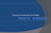 Principio de Conservación de la Energía · PDF fileenergía asociada a las transformaciones de tipo mecánico se denomina energía mecánica y su ... del desarrollo de la dinámica