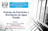Sistemas de Suministro y Distribución de Agua Potable · PDF fileAGUA POTABLE •Tema II-1: Sistemas de Suministro. ... Sistemas de Suministro PERIODO DE DISEÑO FACTIBILIDAD DE CONSTRUCCIÓN