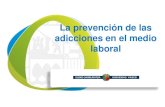 La prevención de las adicciones en el medio · PDF fileconsumo de sustancias o conductas con riesgo de generar adicciones comportamentales en el medio laboral d) Vigilar y promover