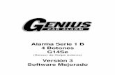 Alarma Serie 1 B 4 Botones G14Se - Alarmas para vehiculosalarmasgenius.com/wp-content/uploads/2015/08/Alarma-Genius-1B_4b… · • Deshabilitacion del antiasalto por el control remoto