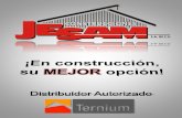Ternium es una empresa productora de · PDF fileBodegas y techumbres para estacionamientos. ... • Diseño de teja tipo española ... viento. • Peso por m2 equivalente a