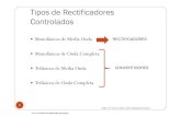Tipos de Rectificadores · PDF fileTipos de Rectificadores Controlados Monofásicos de Media Onda Monofásicos de Onda Completa RECTIFICADORES Trifásicos de Media Onda Trifásicos