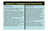 URGENCIAS Y EMERGENCIAS EN ODONTOLOGÍA · PDF fileURGENCIAS Y EMERGENCIAS EN ODONTOLOGÍA EMERGENCIA Define una situación de peligro o desastre que requiere una acción inmediata.