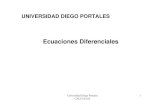Ecuaciones Diferenciales - Cálculo II · PDF fileUniversidad Diego Portales CALCULO II 3 La importancia de las ecuaciones diferenciales se debe a que cuando alguien formula una ley