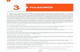 POLINOMIOS -  · PDF file3 Polinomios 62 Unidades didácticas Matemáticas orientadas a las enseñanzas académicas 3.º ESO E l Álgebra tiene una gran presencia como contenido