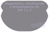 Diagnóstico, clasificación y etiopatogenia de DM 1 y 2 · PDF fileClasificación de DM 1 (1) Tipo 1A o Autoinmune: • Más frecuente 5-10% de DM • Pacientes genéticamente susceptibles