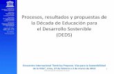 Procesos, resultados y propuestas de la Década de …archive.ias.unu.edu/resource_centre/RCE Americas Conference... · EFA and youth transition to work 1 Procesos, resultados y propuestas