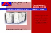 PANEL ESTRUCURAL “AISLA PAK” · PDF file... COLOCACION DE CASTILLOS Y DALAS. ... sistema de losas de viguetas prefabricadas y bovedillas de ... Ash = área de acero horizontal
