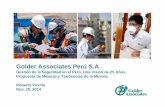 Golder Associates Perú S.A. - iimp.org.pe · PDF fileGolder Associates Perú S.A. Gestión de la Seguridad en el Perú, Una Visión de 25 Años, Propuesta de Mejoras y Tendencias
