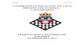 CAMPEONATO REGIONAL DE LIGA ÓRDENES DE · PDF fileversión 2 11-01-2017 campeonato regional de liga Órdenes de fuerza – calendario federaciÓn cÁntabra de ajedrez temporada 2017