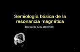 Semiología básica de la resonancia magnética - · PDF file8 Valor del pixel y contraste de imagen • Factores intrínsecos – Densidad protónica – T1 – T2 – Flujo – Difusión
