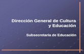 Dirección General de Cultura y Educación · PDF fileSubsecretaria de Educación El Equipo de Trabajo de la Subsecretaría contará con diferentes coordinadores, de manera tal de