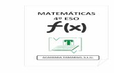 MATEMÁTICAS 4º ESO - · PDF filePRODUCTOS NOTABLES (a +b)=a2 +b2 +2ab ( )a −b =a2 +b2 −2ab a2 −b2 =( )a +b ×(a −b) RACIONALIZACIÓN VAMOS A DIFERENICAR 3 MODELOS. 1. a b