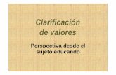 3-CLARIFICACION DE VALORES - RUA: Principal DE... · Repudia la transmisión de valores concretos. Así pues, es contrario al sistema de enseñanza de valores, o sea desde la teoría